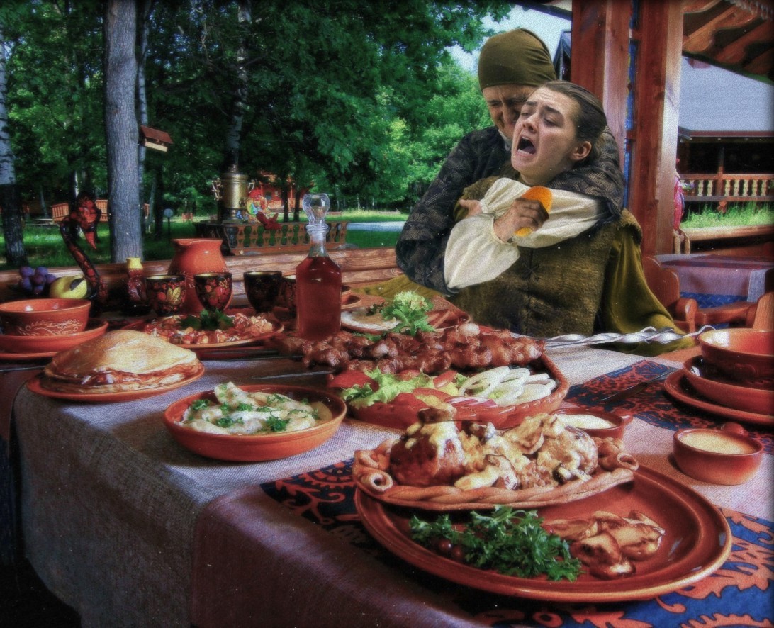 When grandma doesn't want to let you go hungry - My, Images, Holidays, Village, Game of Thrones