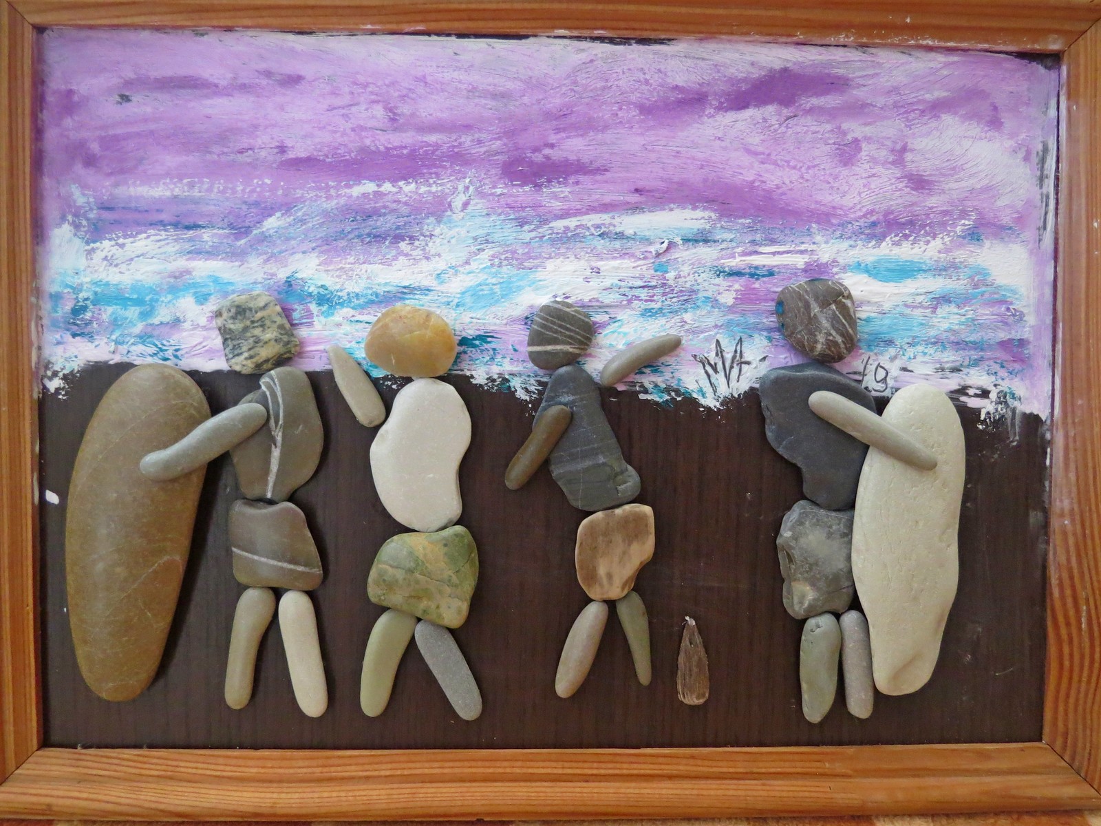 Stone life 3 - My, Pebbles, Painting, Junior Academy of Artists, Beginner artist, Natural stones, Longpost