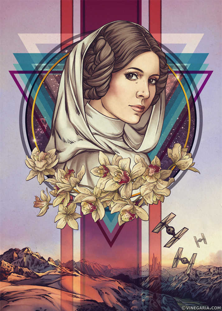 SW tribute. - Art, Fan art, Images, Longpost, Padme Amidala, Princess Leia, Star Wars