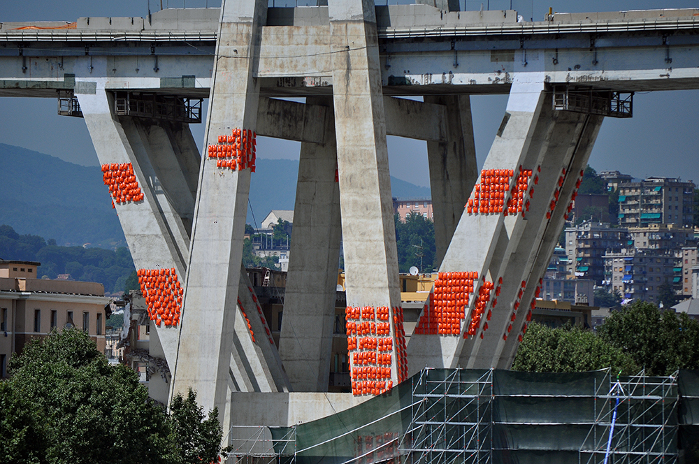 Morandi bridge explosion - My, Italy, Genoa, Explosion, Longpost, Video