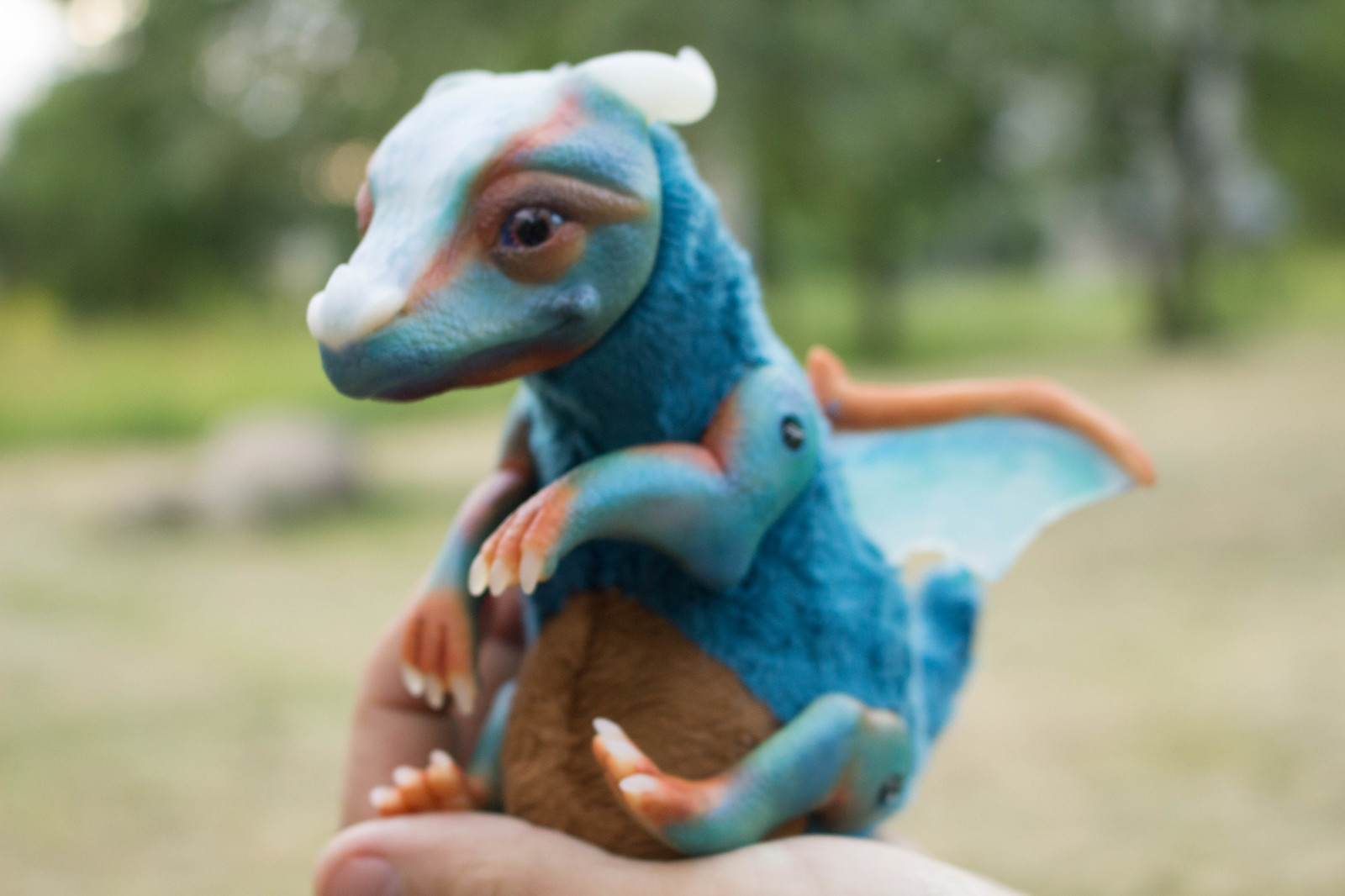 pot-bellied dragon - My, Polymer clay, Author's toy, The Dragon, Needlework without process, Longpost