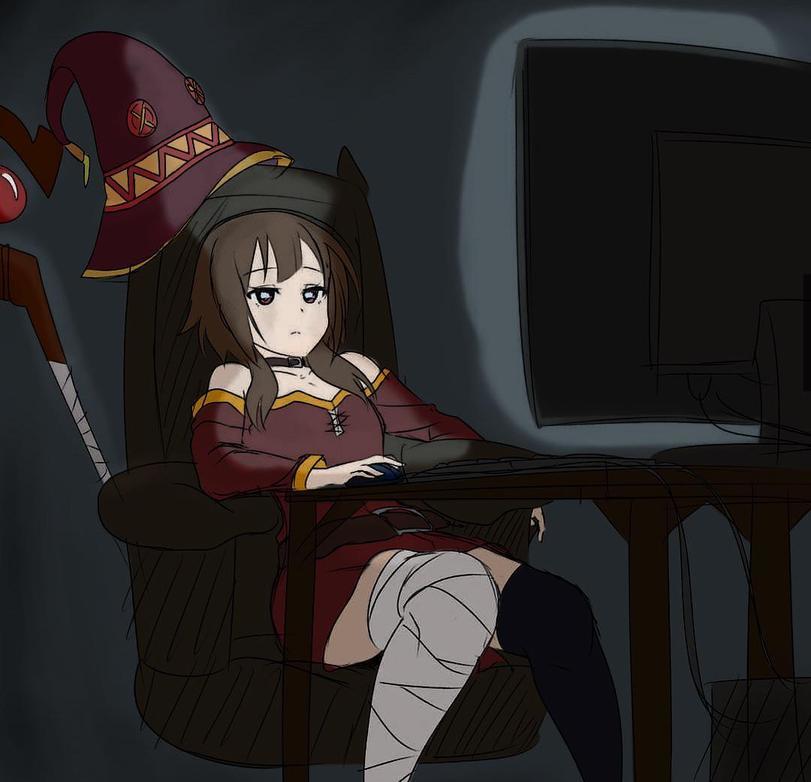 Modern sorceress - Anime art, Konosuba, Megumin, Anime