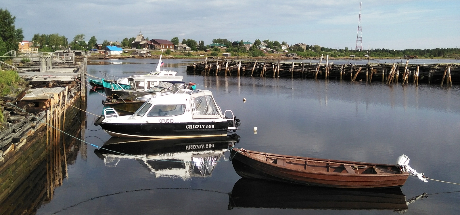 Mixture of eras - My, The photo, A boat, Berth, Church, Umba