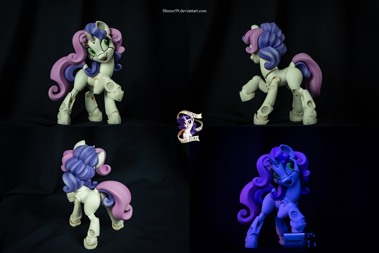 Figurine Sweetie Bot - My little pony, Sweetie belle, Sweetie Bot, Energizer, Battery, Figurine, V747, Shuxer59, Figurines