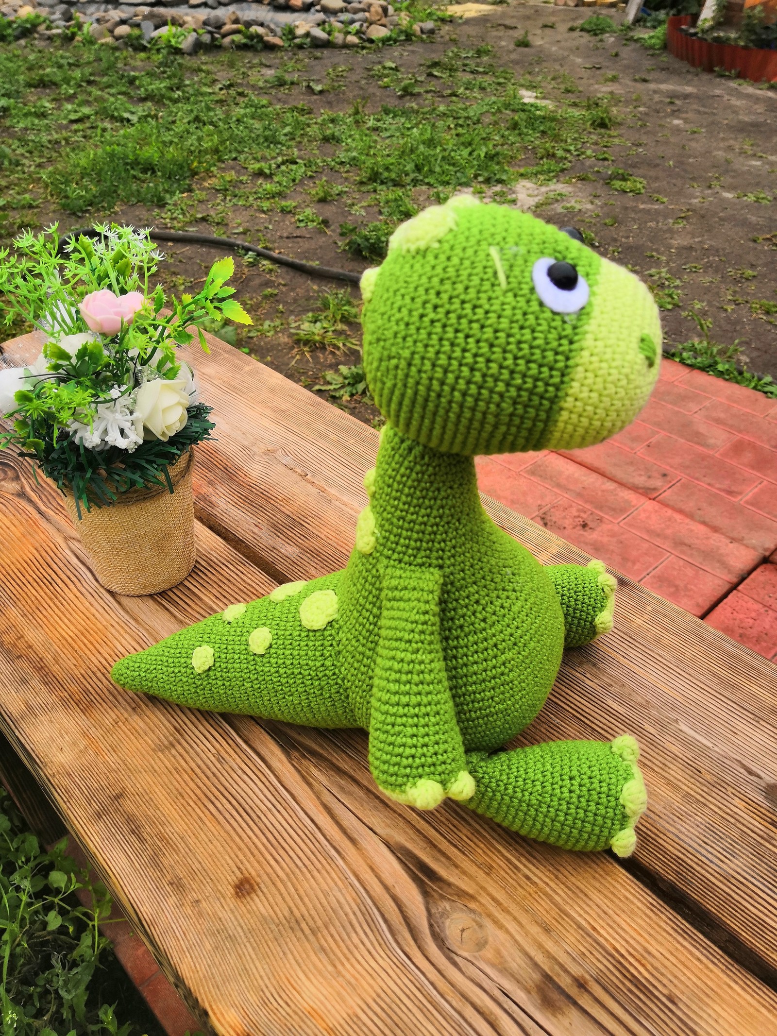 Dinosaur - My, Knitting, Crochet, Knitted toys, Toys, Dinosaurs, Longpost