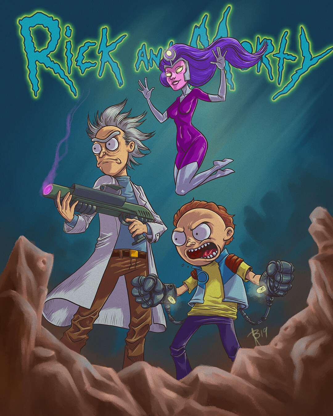 Rick and Morty. - Art, Fan art, Multiverse, Adventures, Rick and Morty, Longpost