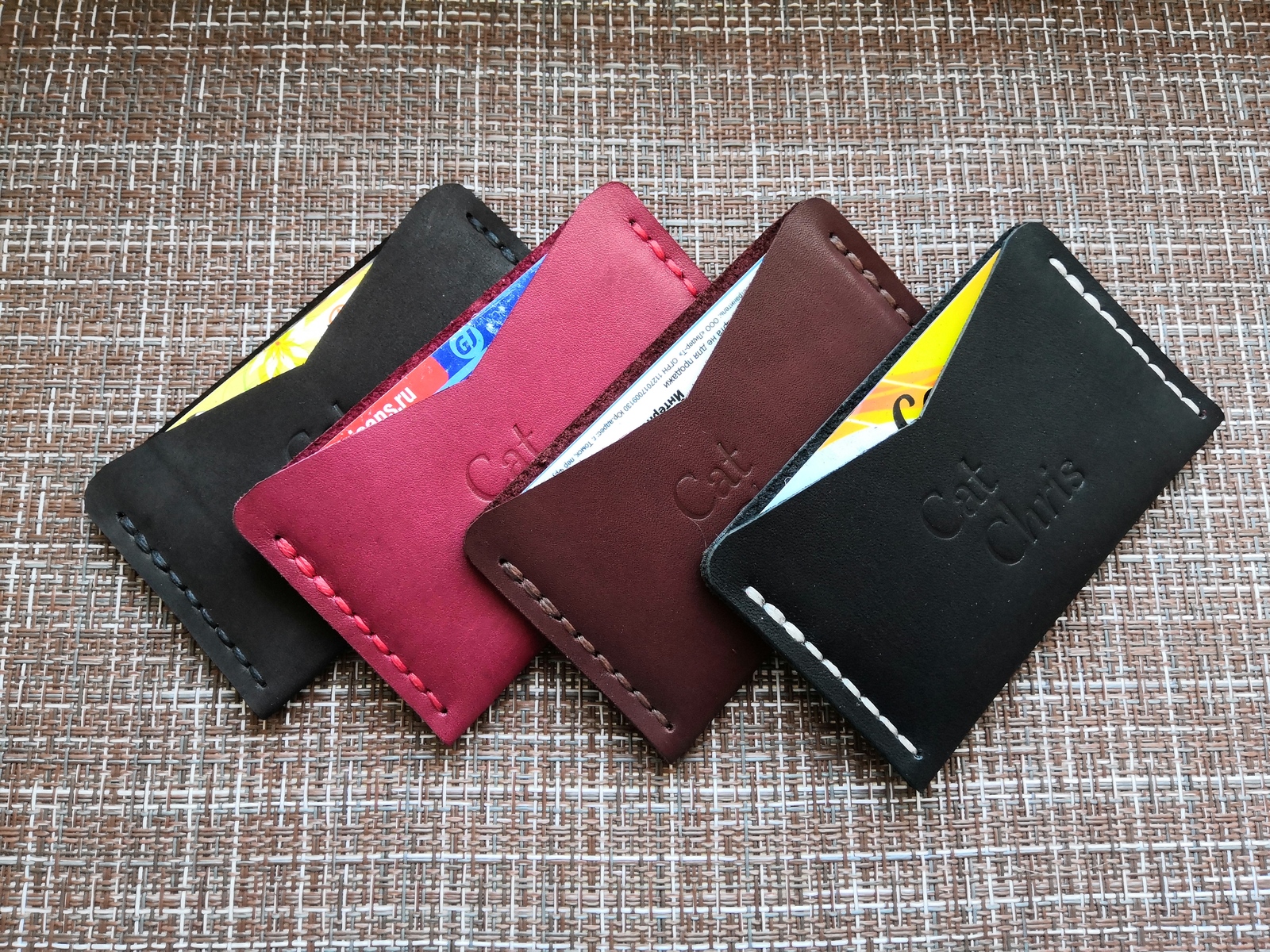 My crafts part 2 - My, Leather, Wallet, Handmade, Leather craft, Longpost