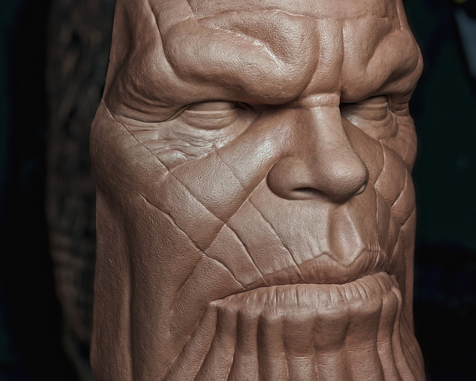 Thanos in 1:1 format from plasticine - My, Thanos, Avengers, Marvel, Sculpture, Creation, Plasticine, Friday, Friday tag is mine, Longpost