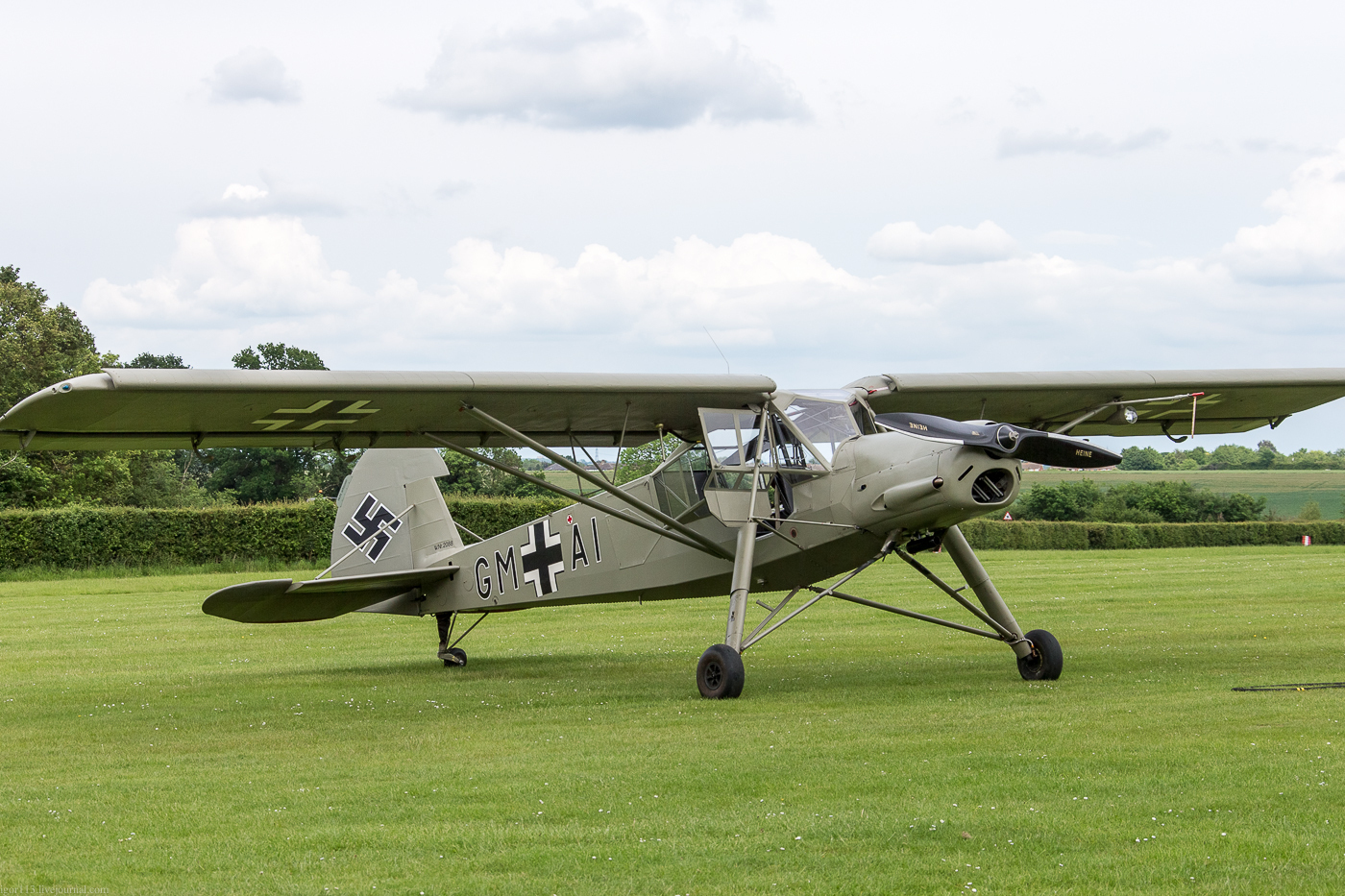 Stork at the air show in Shuttleworth. Fieseler Fi 156 Storch - Germany, The Second World War, , Airshow, Longpost