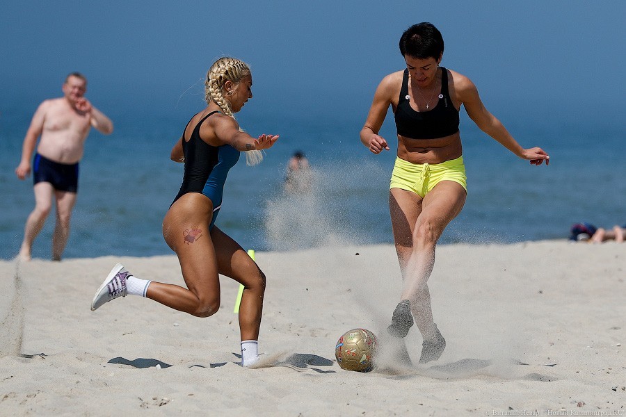 Beach soccer tournament in Yantarny (Kaliningrad region) - NSFW, Sports girls, Beach Soccer, Kaliningrad region, The photo, Longpost