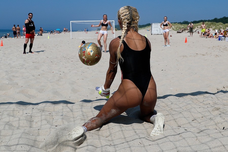 Beach soccer tournament in Yantarny (Kaliningrad region) - NSFW, Sports girls, Beach Soccer, Kaliningrad region, The photo, Longpost