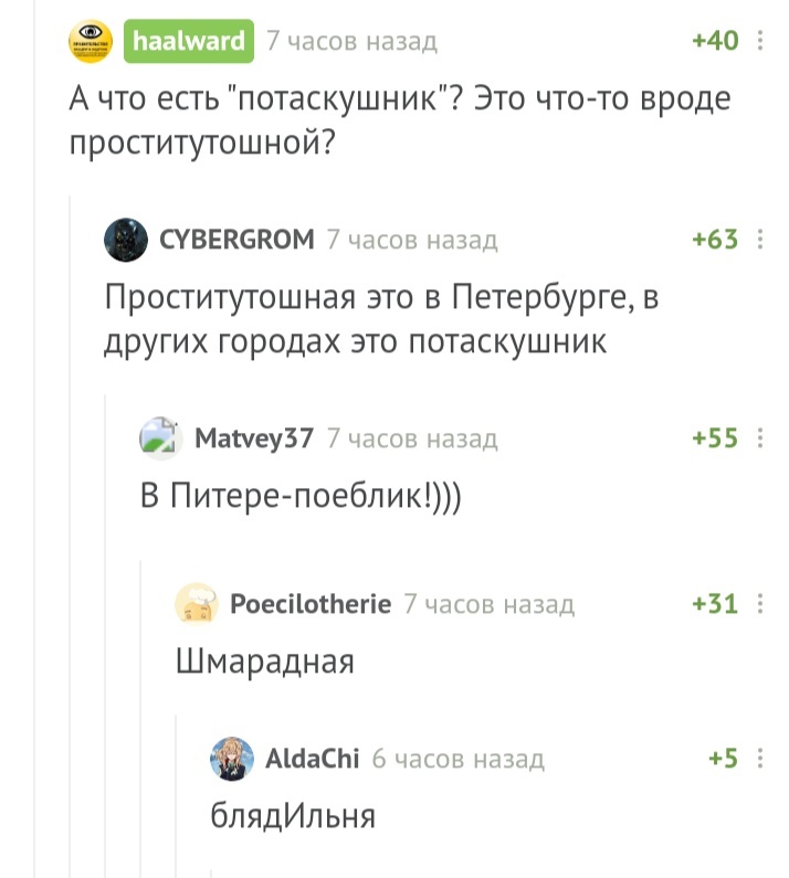 Dialect difficulties - Saint Petersburg, Screenshot, Comments on Peekaboo, Mat