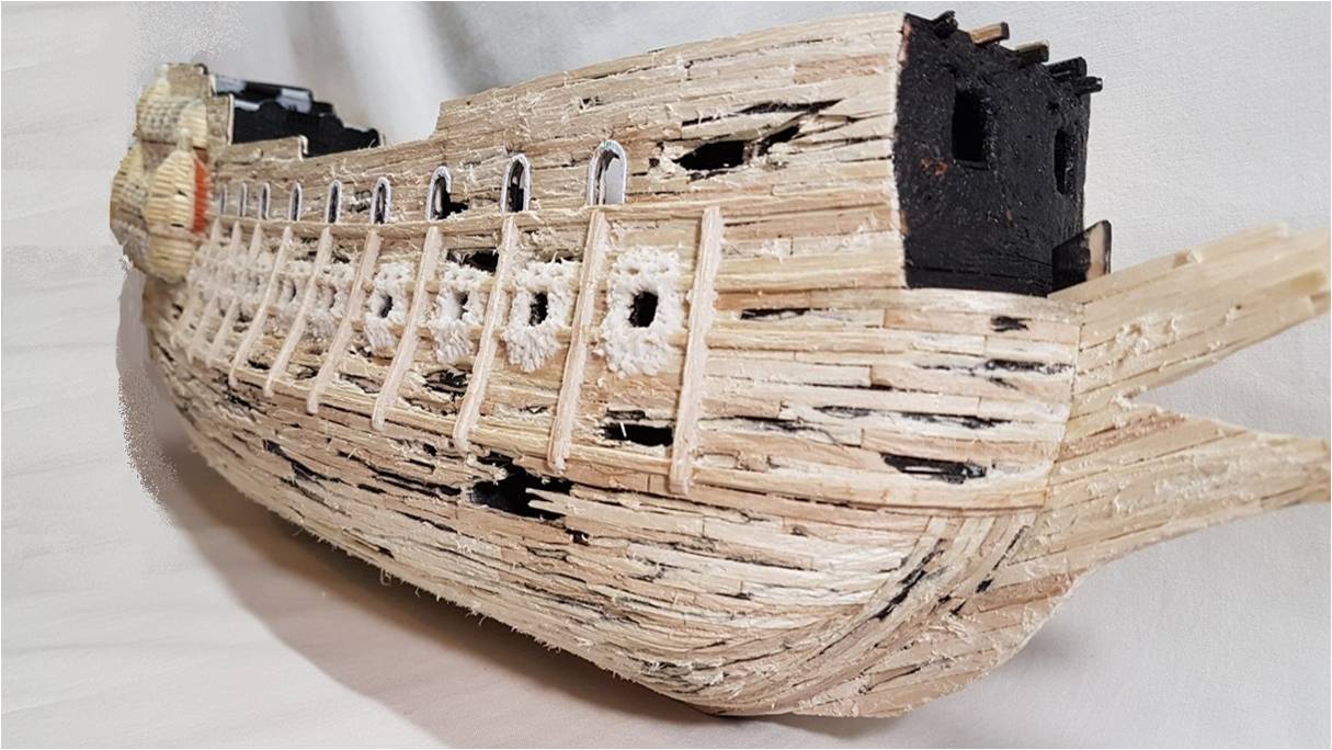 Continuation of the construction of the model of the ship Flying Dutchman from the garbage. part 8 - My, Flying Dutchman, With your own hands, Ship modeling, Longpost