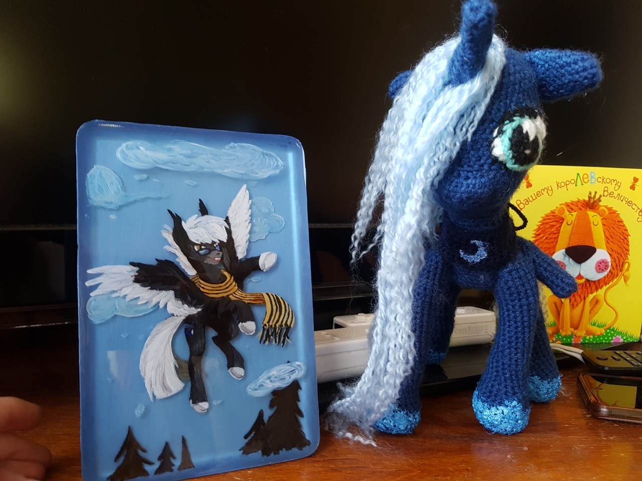 some ponies - My, Epoxy resin, Crochet, Longpost, My little pony, Princess luna