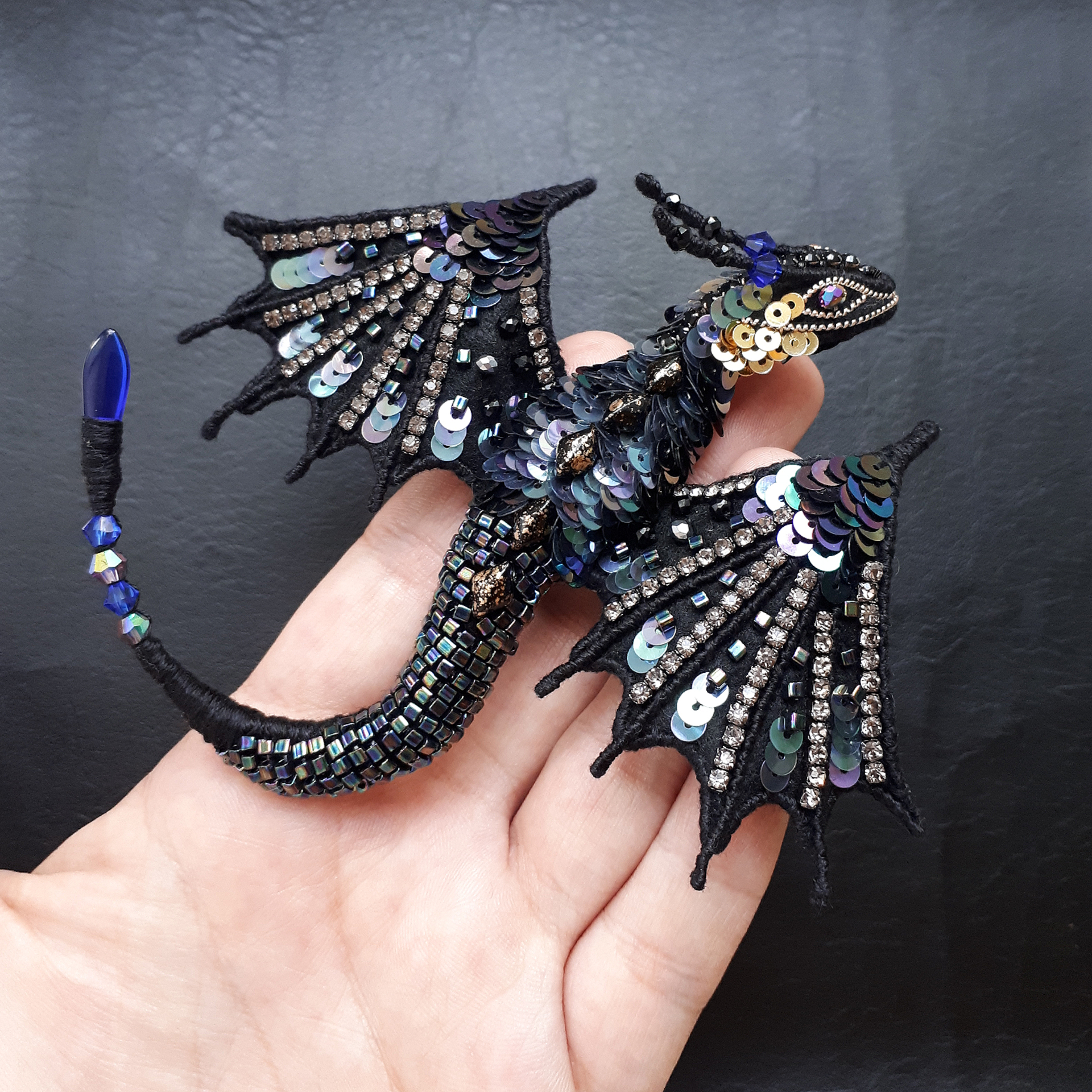 As promised, the continuation of Drakosha - My, Brooch, Needlework, Creation, The Dragon, With your own hands, Crafts, , Handmade, Longpost