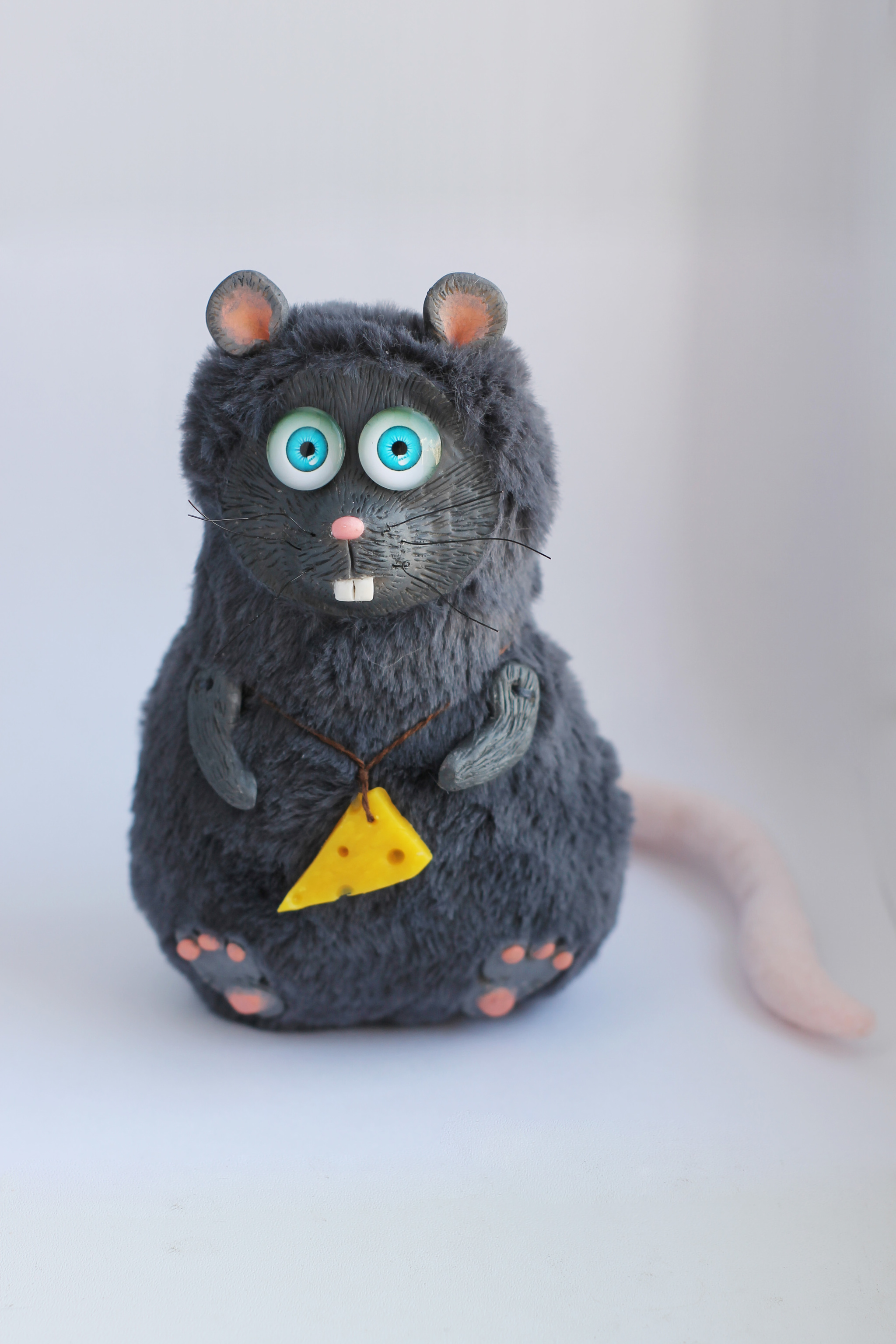 HypnoMOUSE - My, Mouse, Handmade, Polymer clay, Needlework without process, Longpost