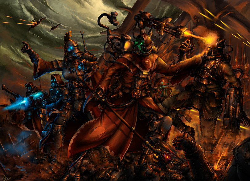 Glory to the Omnissiah! - Warhammer 40k, Wh Art, Art, Adeptus Mechanicus, Longpost, A selection