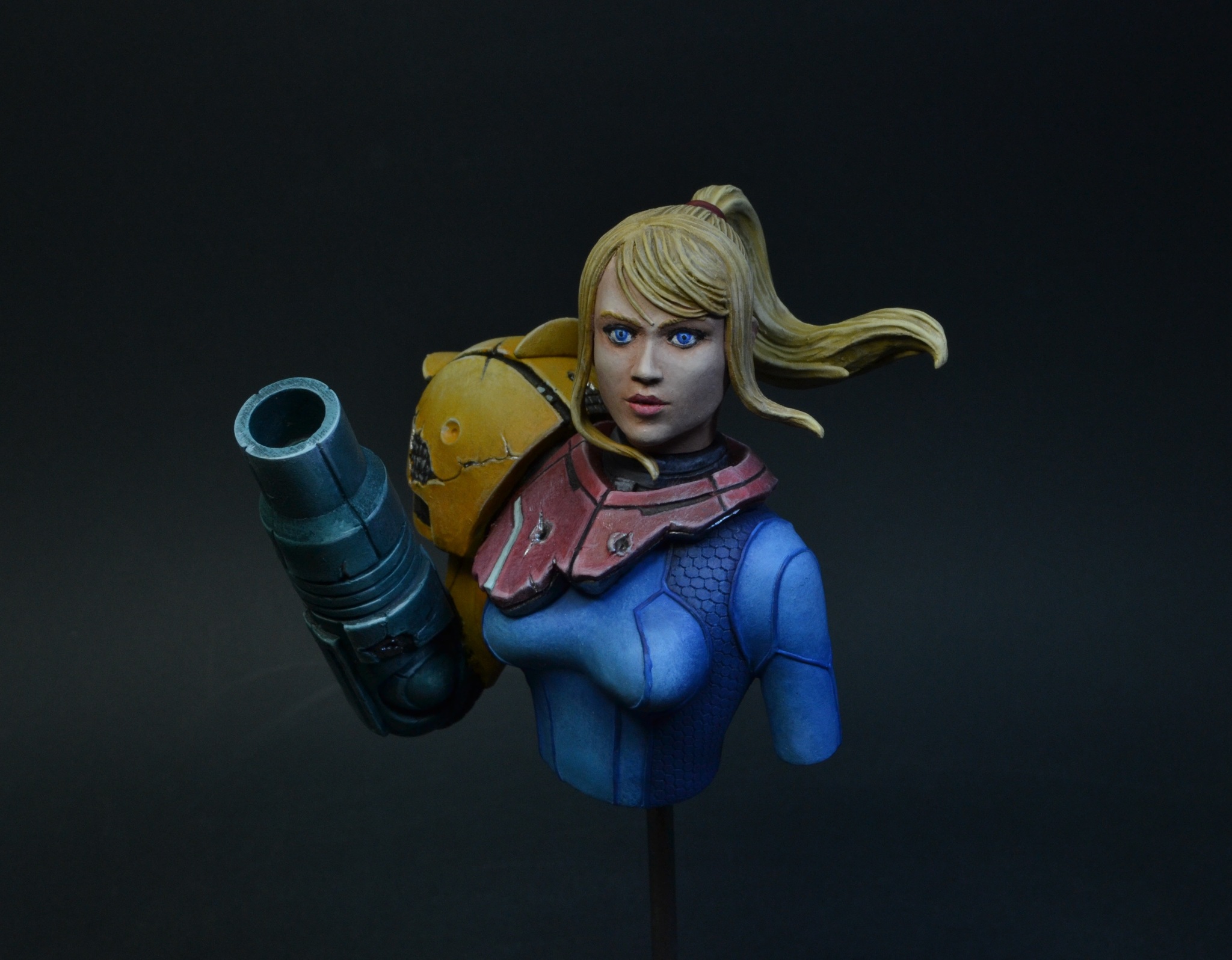 Samus aran - My, Samus aran, Metroid, Handmade, Polymer clay, Longpost