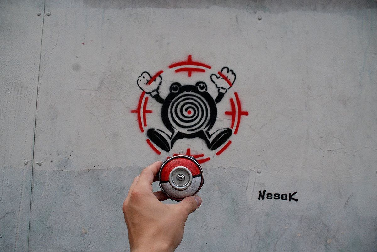 Pokemon hunting in Moscow: - My, Street art, Pokemon, Graffiti, N888k, Longpost