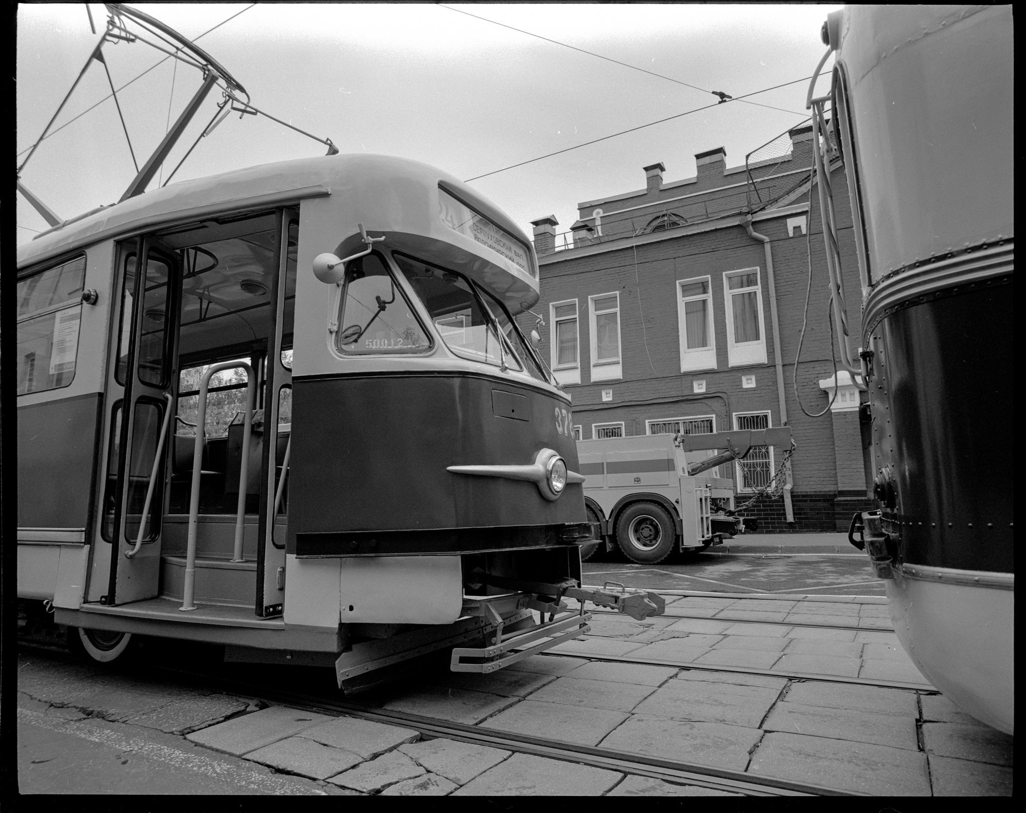 Second parade of trams - My, The photo, Pentax 67, Black and white photo, Medium format, Longpost