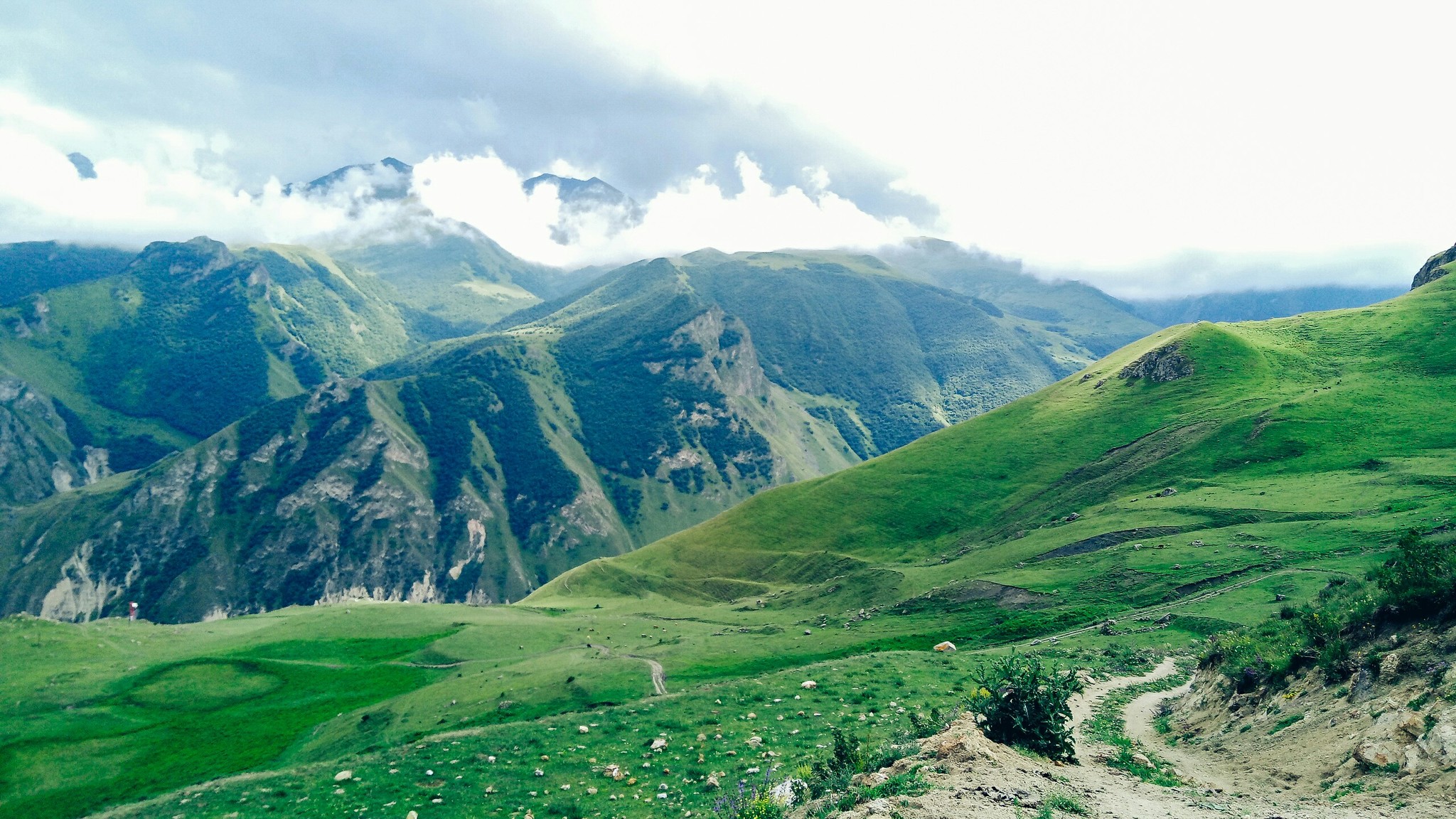 Exit from the pass Thought. CBD. - My, The photo, Caucasus, Russia, Travels, Tourism, Nature