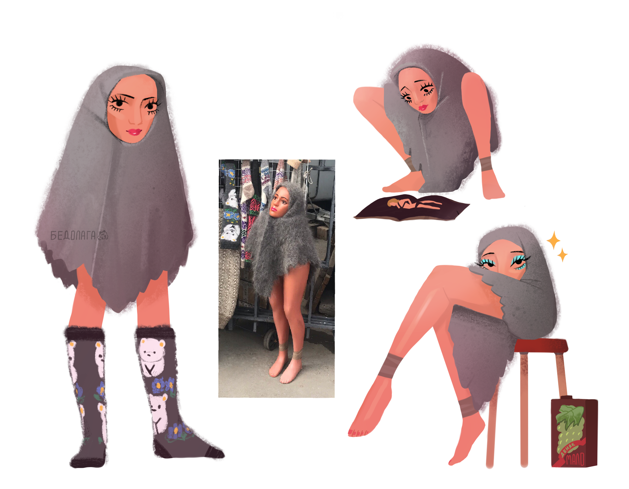 A little inspired by a post from a hot - My, Market, Dummy, Painting, Legs