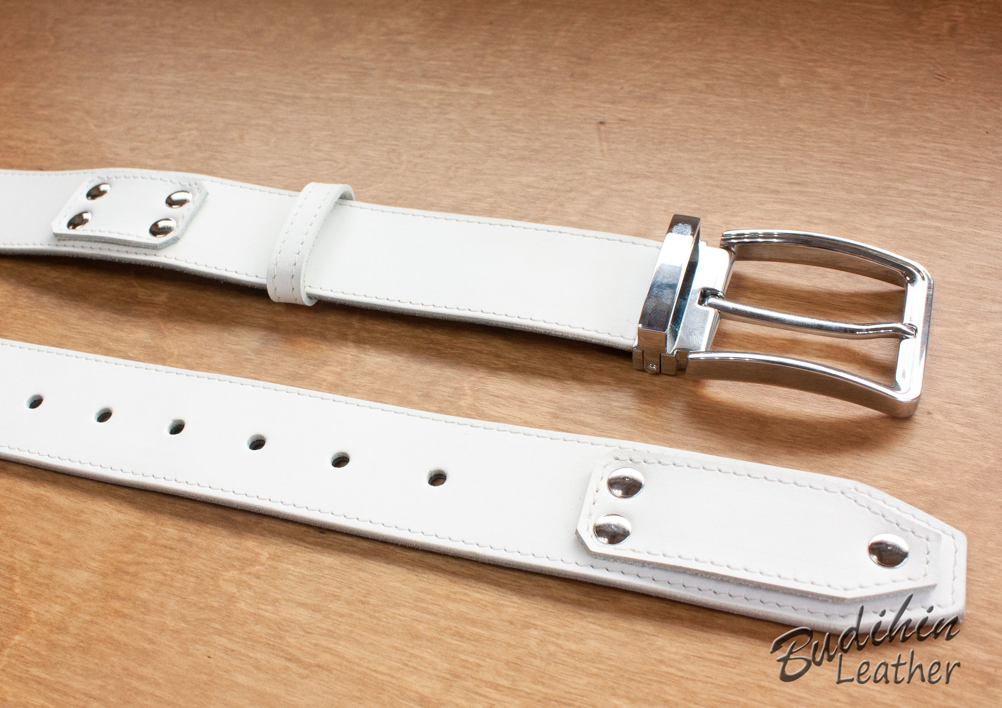 white belt - My, Leather, Handmade, With your own hands, Belt, Leather belt, Needlework without process, Longpost