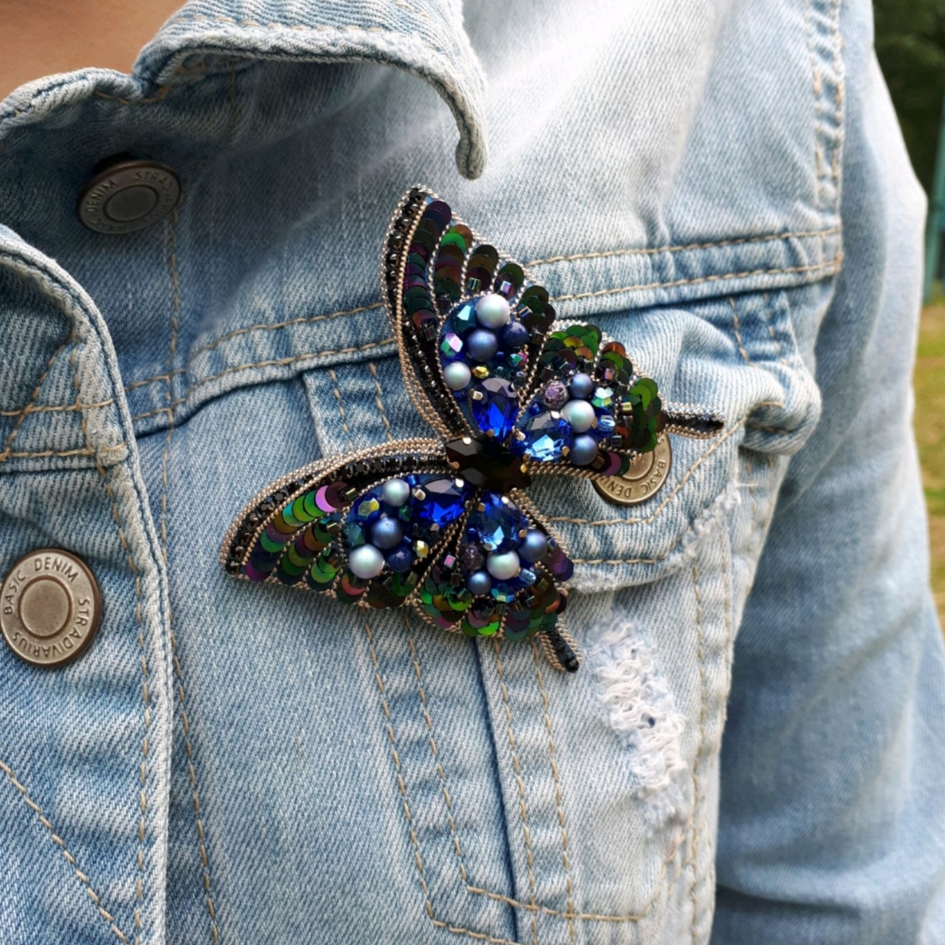 Butterfly Swallowtail - My, Brooch, Needlework, With your own hands, Needlework without process, Handmade, Longpost, Butterfly