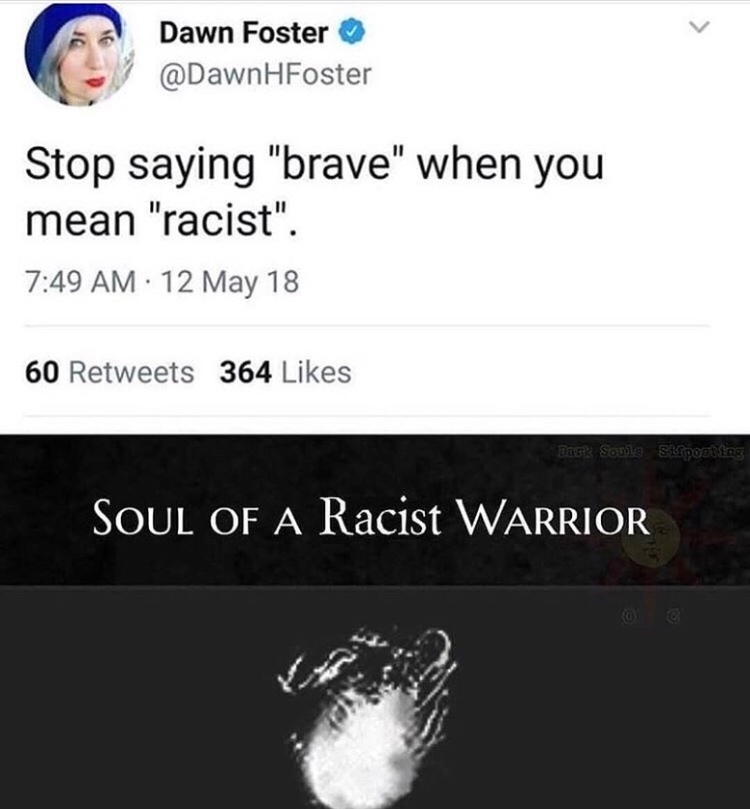 Soul of a Racist Warrior - Dark souls, Twitter, Humor, Racism