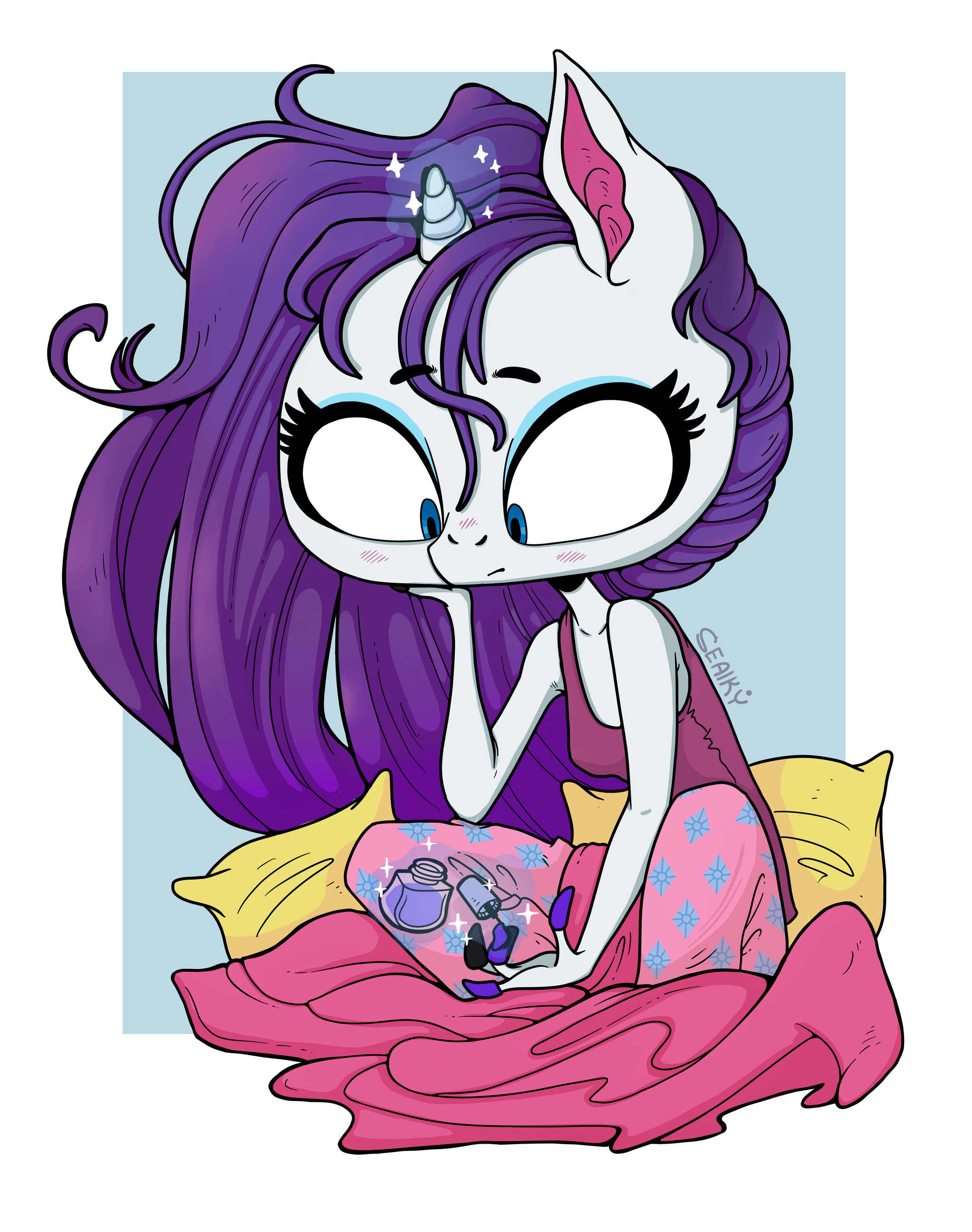 Рарити - Моё, Арт, Цифровой рисунок, Рисунок, Девушки, Sealky, My Little Pony, Rarity