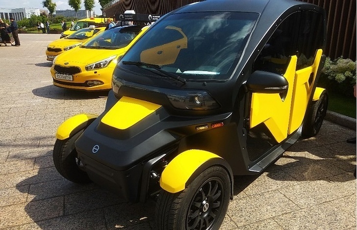 Concern Kalashnikov presented an electric car for a taxi - Auto, Taxi, Kalashnikov