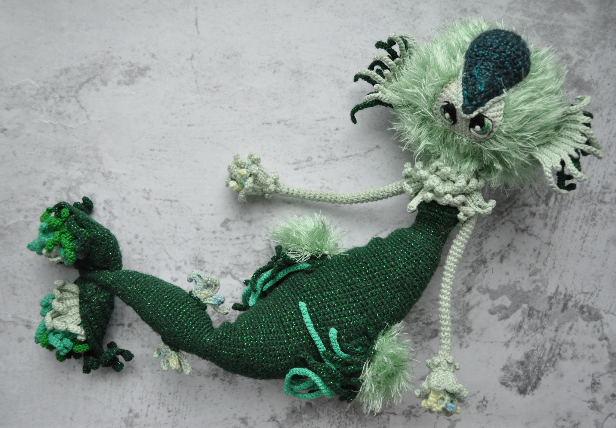 Mermaid dolls. I knit #1 - My, Crochet, Knitting, Doll, Handmade, Amigurumi, Longpost