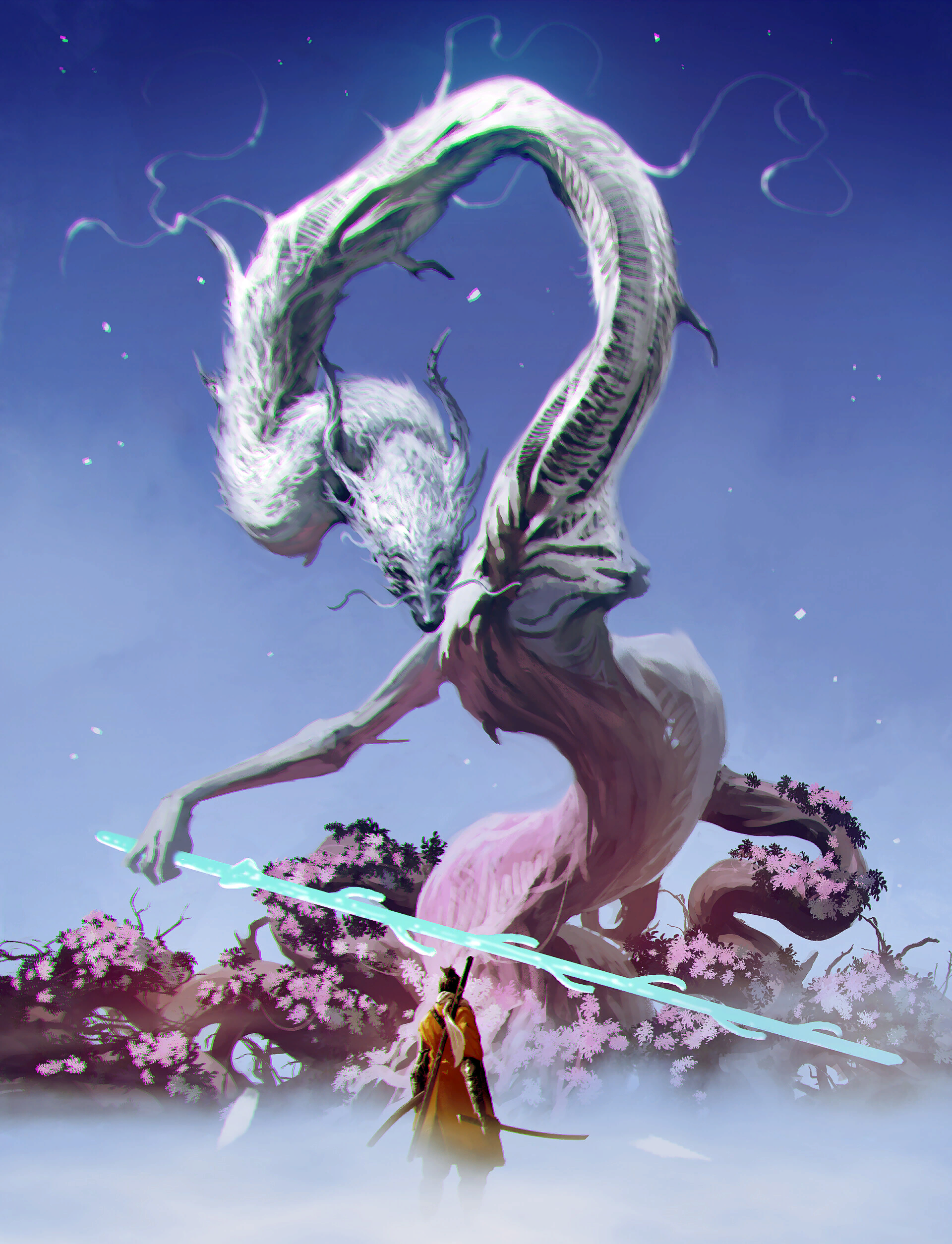 divine dragon - Sekiro: Shadows Die Twice, Digital, Art, Games, The Dragon, Omertunc