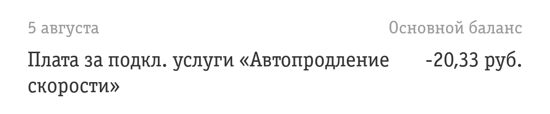 Beeline - refund for the imposed service - My, Beeline, Service imposition, Roskomnadzor, Rospotrebnadzor, A complaint, Cellular operators, Mobile Internet, Longpost