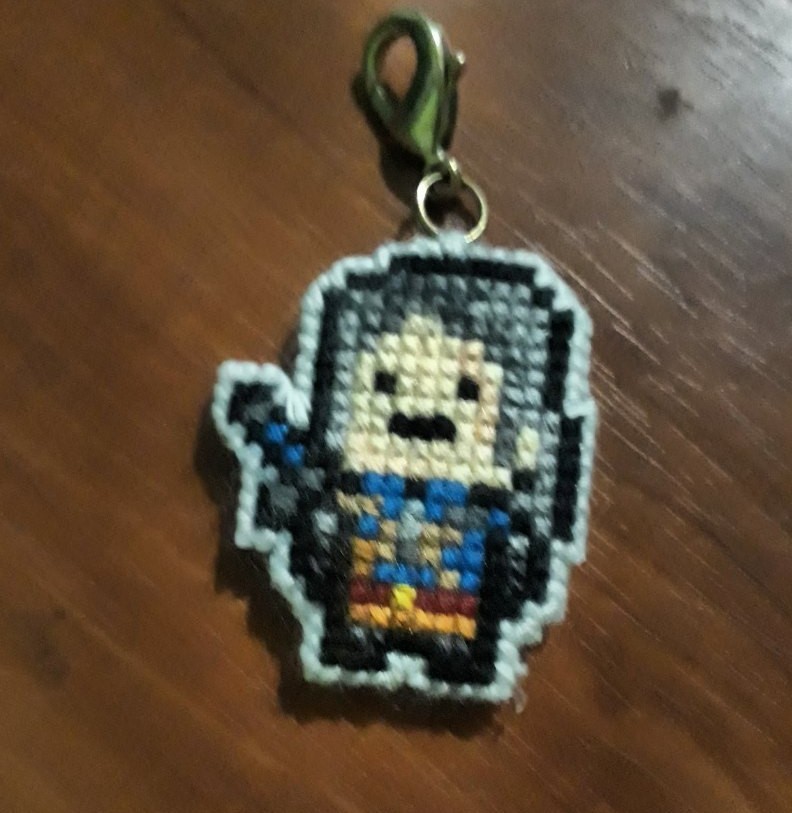 Keychain Geralt of Rivia - My, Needlework without process, Handmade, Keychain, Witcher, Longpost