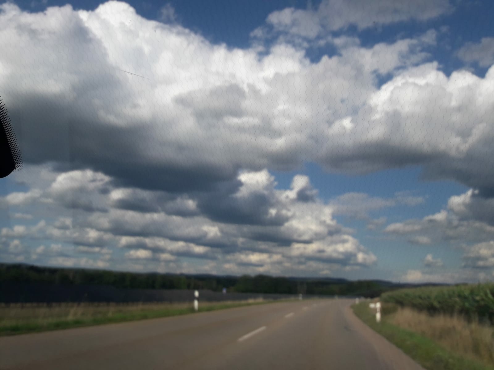 On the road with clouds - Germany, Clouds, Road, 