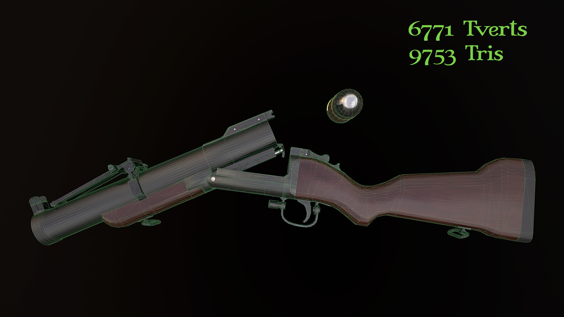 3d model M-79 grenade launcher - 3D, 3DS max, Gamedev, Longpost