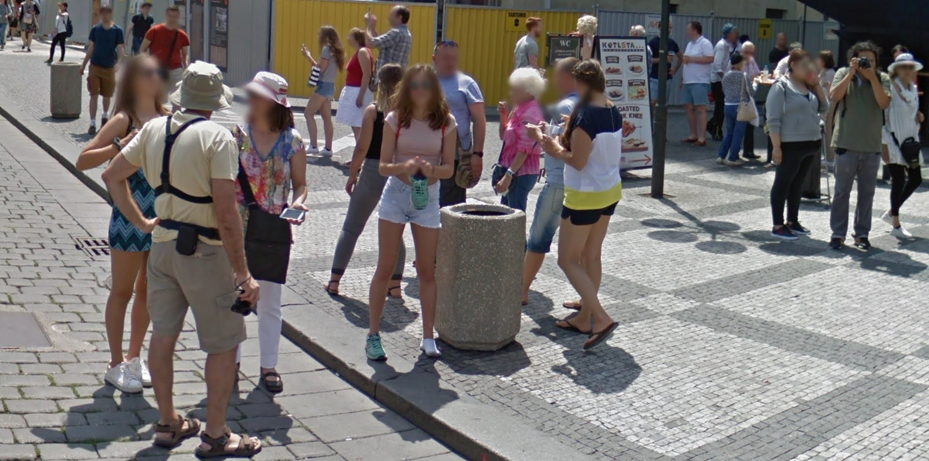 People from Google Street View - My, Google street view, Beautiful girl, Shorts, Shoes, Lucky shot, Prague, Stalking, Photo on sneaker, Longpost, The pursuit, Lucky moment