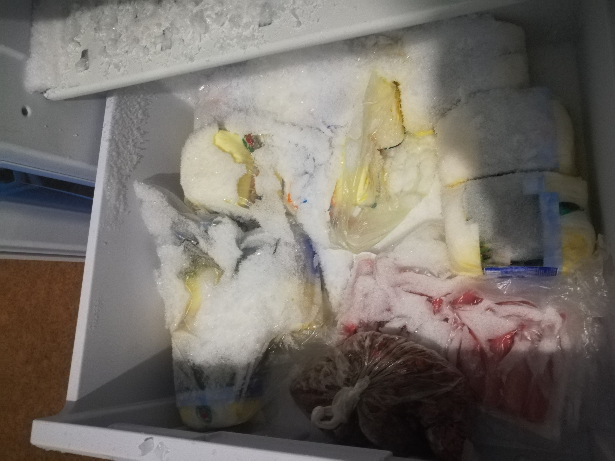 What happens if you go on vacation and do not close the freezer tightly? - My, Freezer, Fail, Ice, Snow, Vacation, Longpost