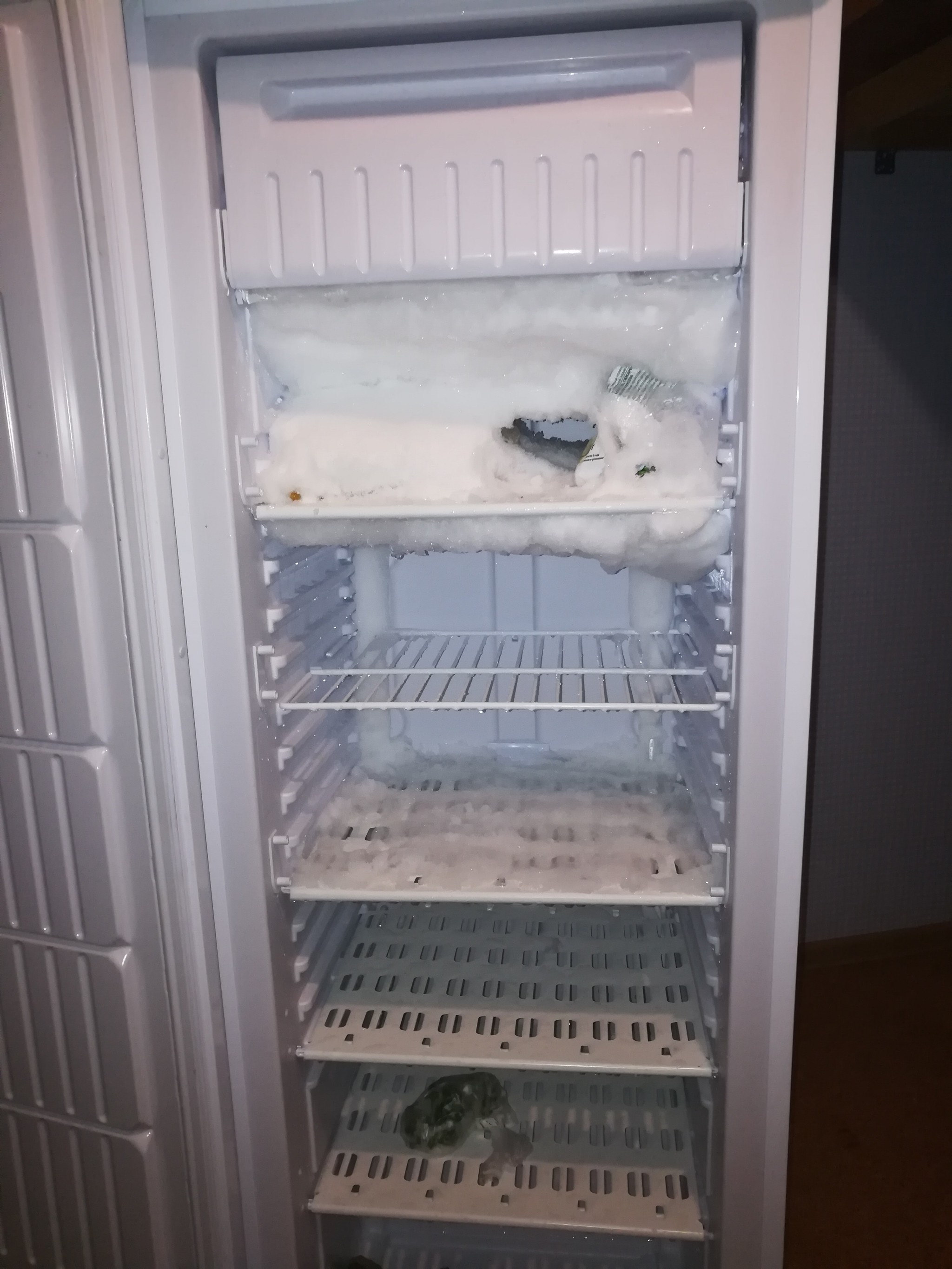 What happens if you go on vacation and do not close the freezer tightly? - My, Freezer, Fail, Ice, Snow, Vacation, Longpost