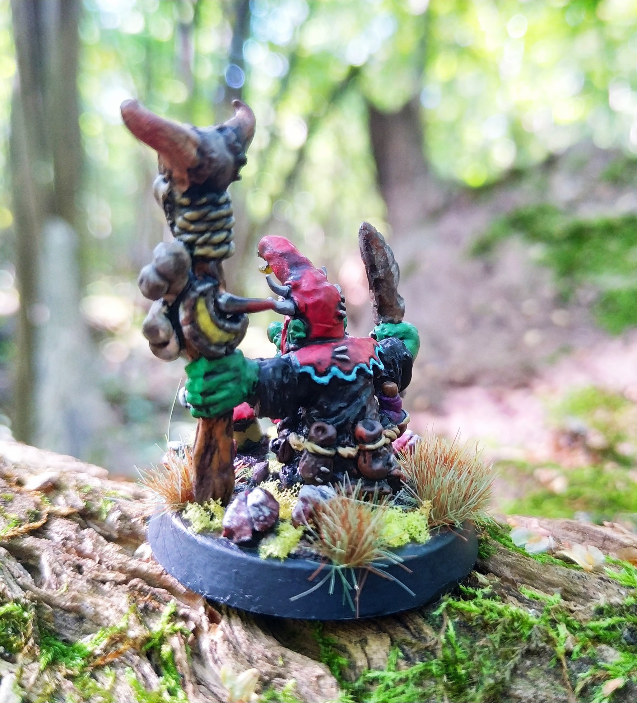 Night Goblin Shaman - My, Warhammer fantasy battles, Miniature, Goblins, Greenskins, Polymer clay, Лепка, Longpost