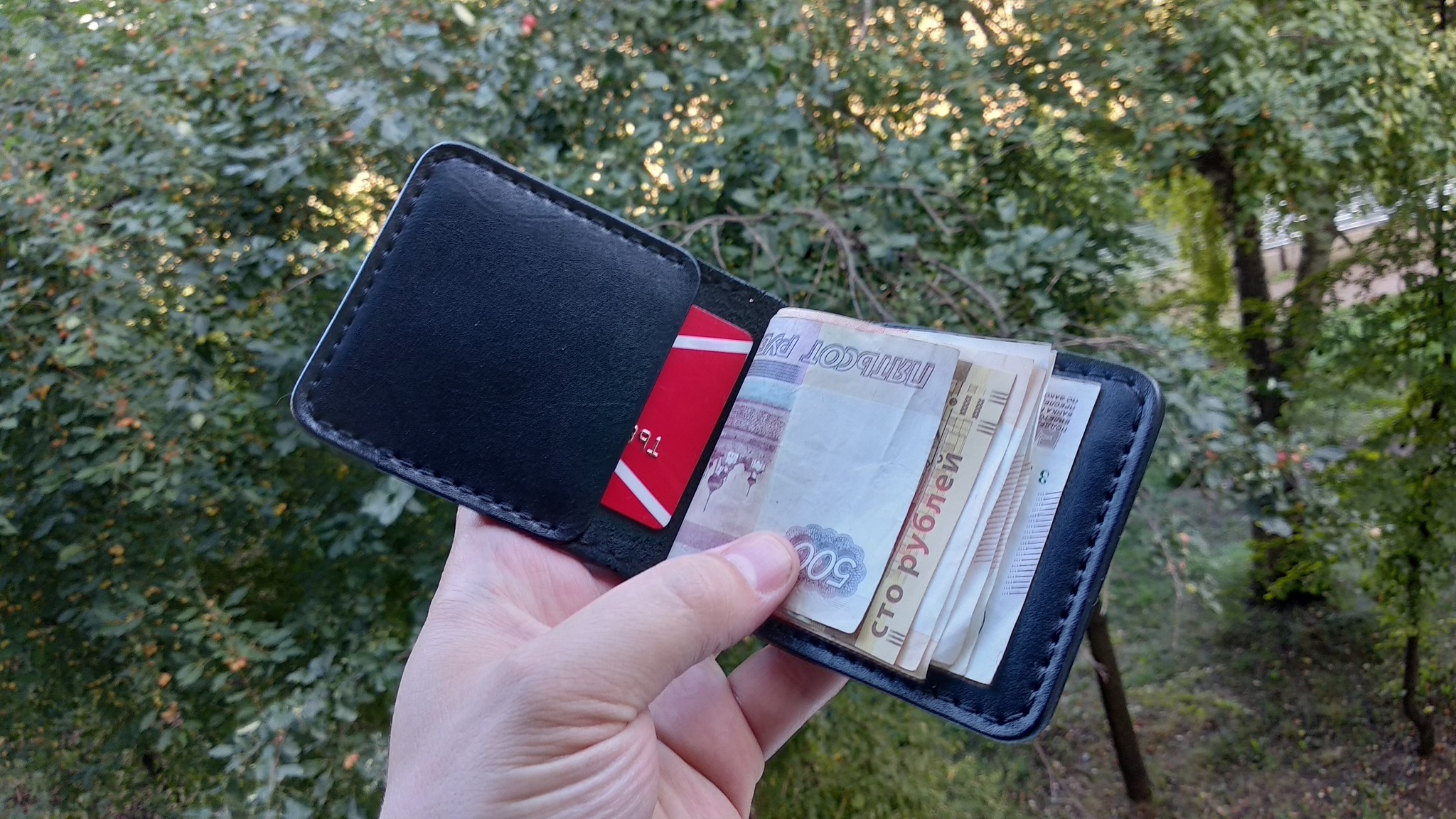 Money clip - My, Leather products, Money clip, Natural leather