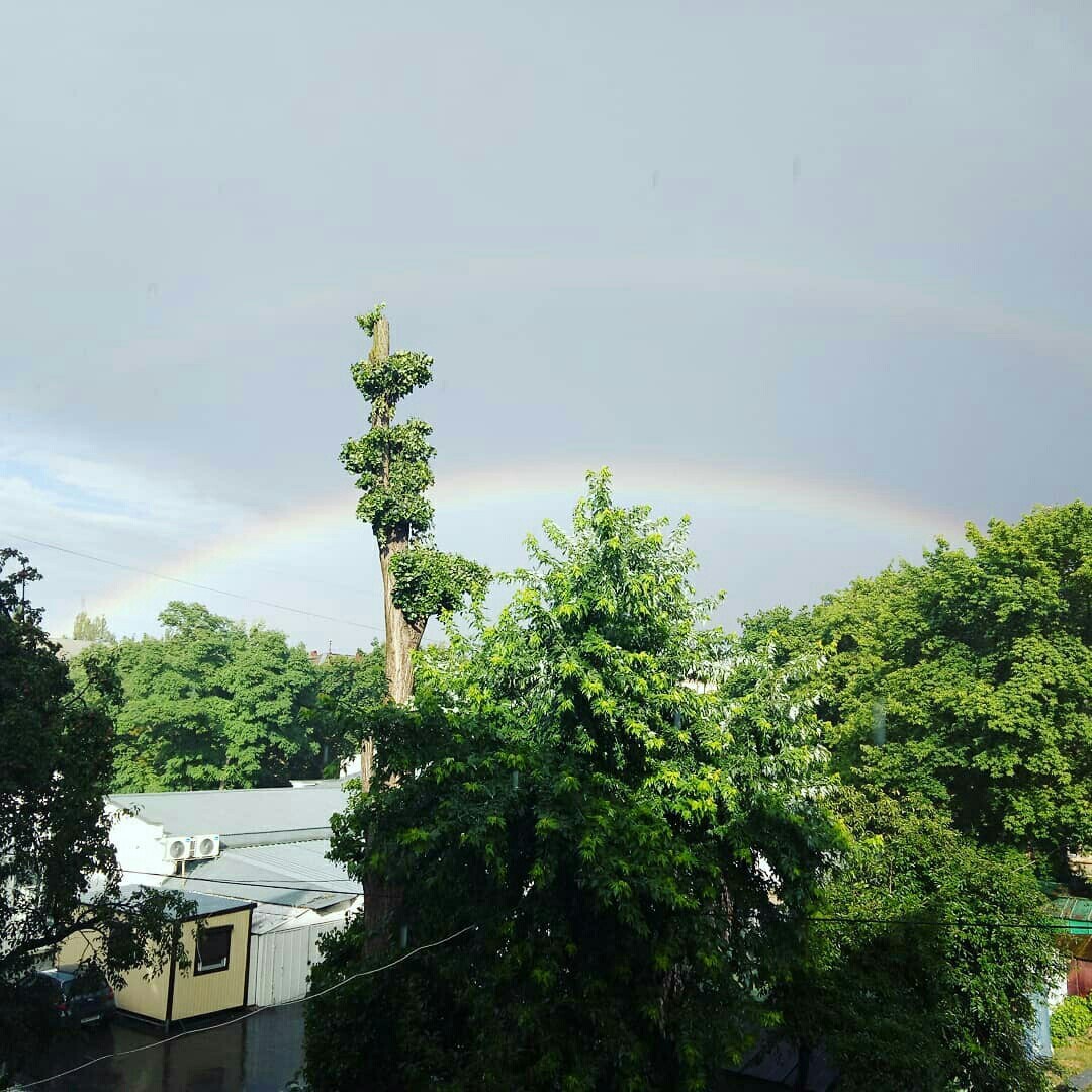 Double Rainbow - My, Rainbow, The photo, Rain