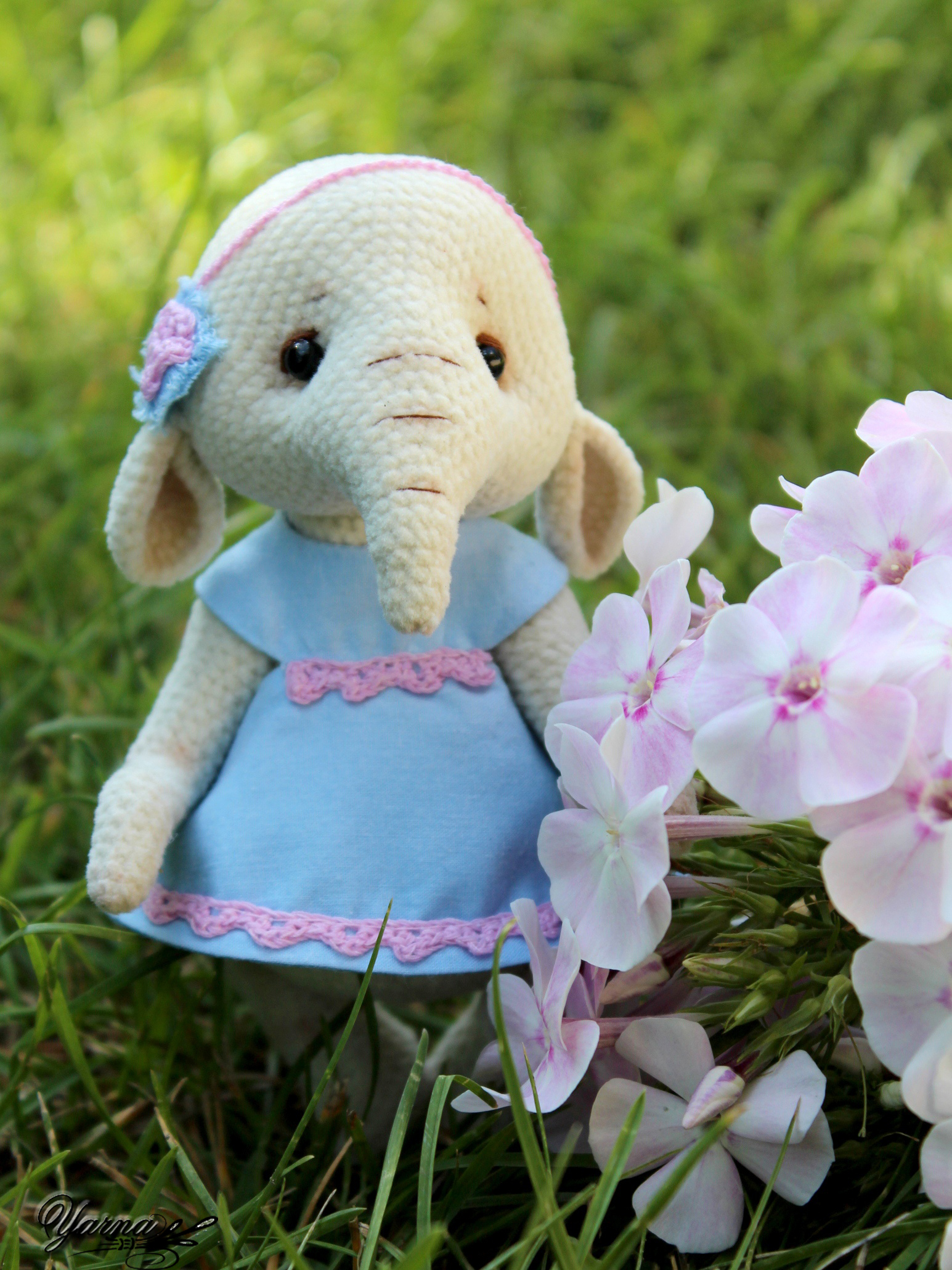 Elephant Masha - My, Knitting, Amigurumi, Needlework without process, Knitted toys, Longpost, Elephants, Hobby, Yarna