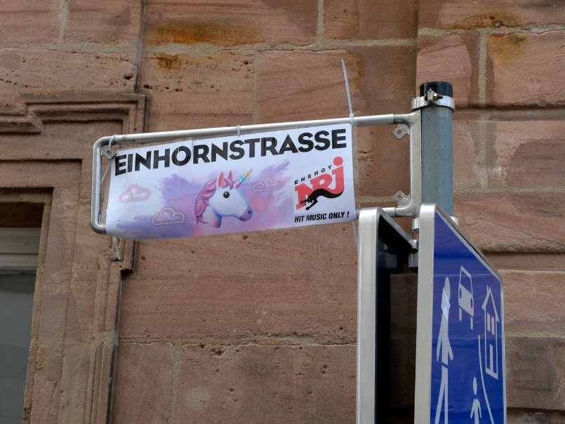 passion for unicorns - My, Germany, Unicorn, The street, Theft, Name, Funny, Longpost, , Theft