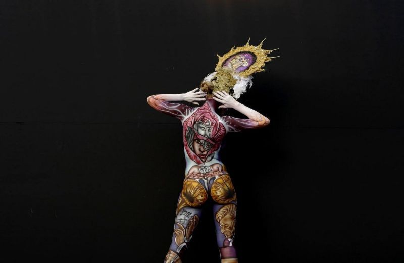 INTERNATIONAL BODY ART FESTIVAL IN SOUTH KOREA. - South Korea, The festival, Bodypainting, Longpost, Girls, Models, NSFW