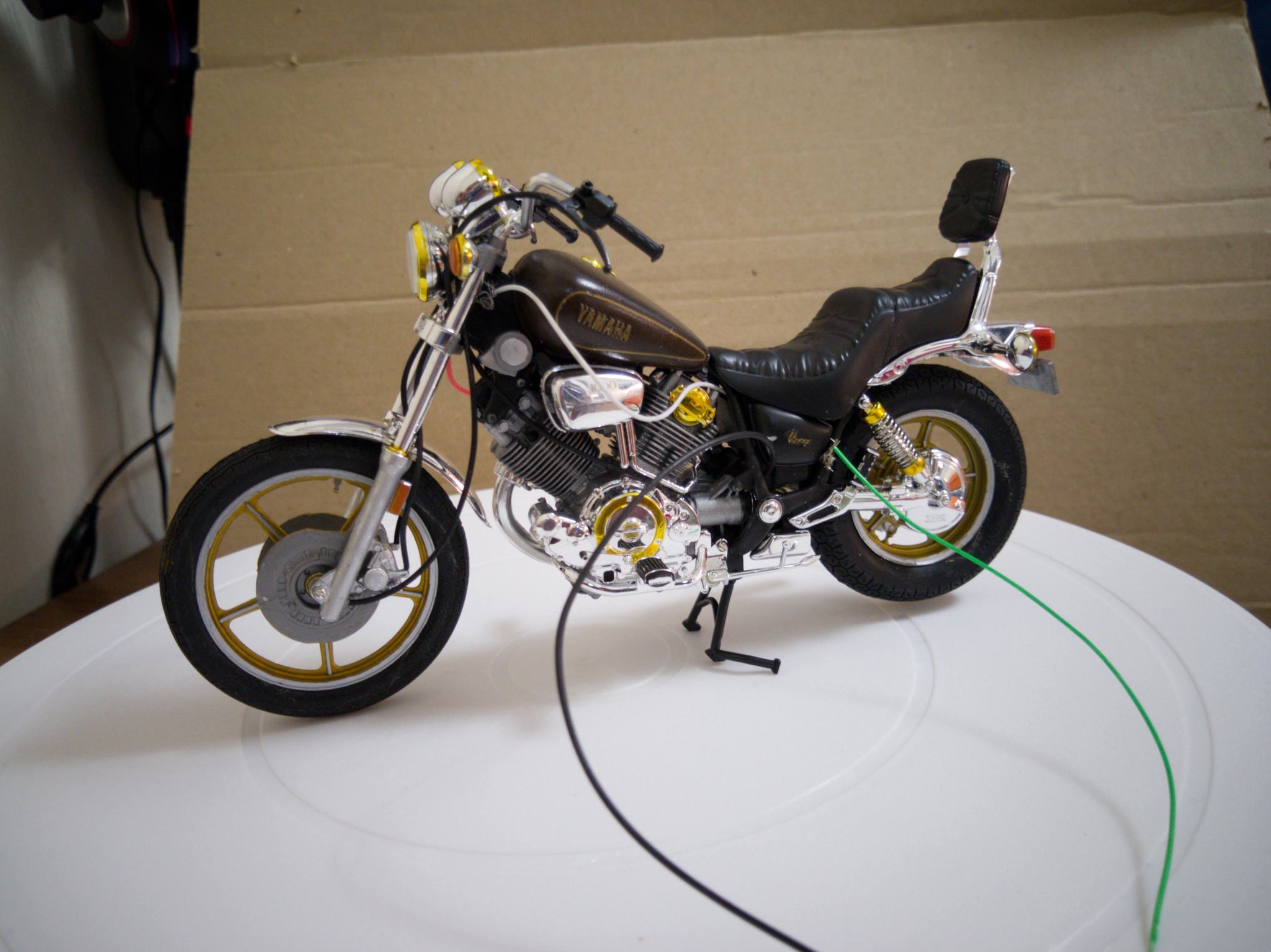 Yamaha XV1000 Virago by Tamiya. - My, Stand modeling, Motorcycles, Tamiya, Longpost, Moto