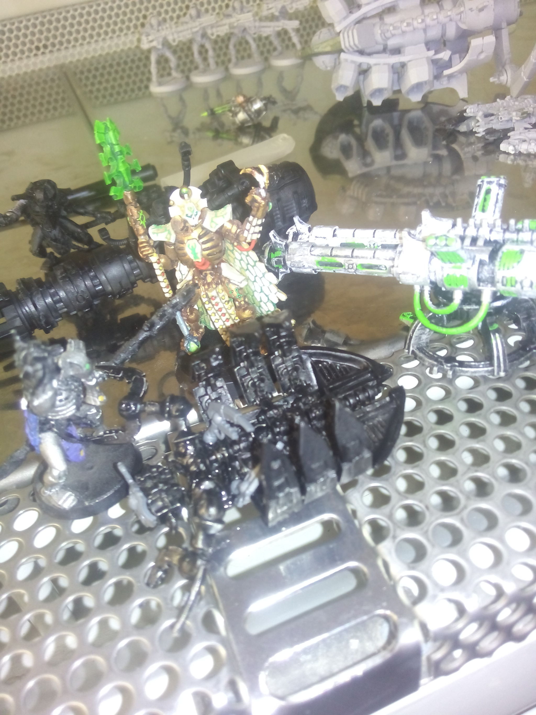 Somewhere on the battlefield with the necrons.... - My, Warhammer, Necrons, Modeling, Longpost