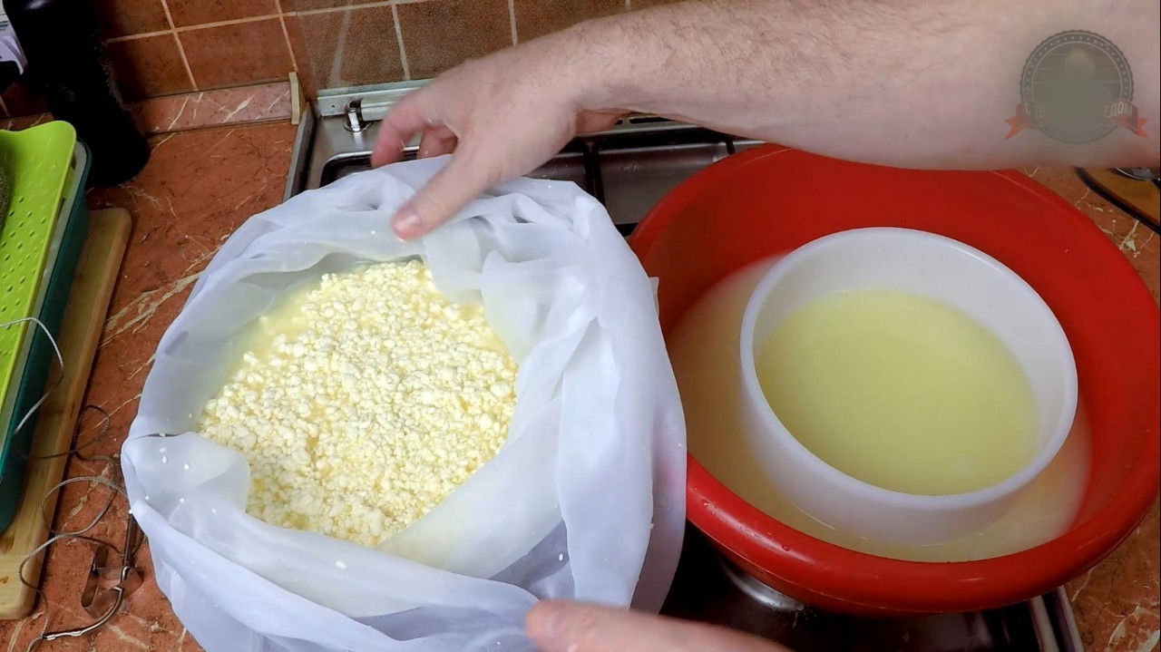 Cheese Soviet - My, Cheese making, Recipe, Video recipe, With grandfather at lunch, Video, Longpost, Cooking