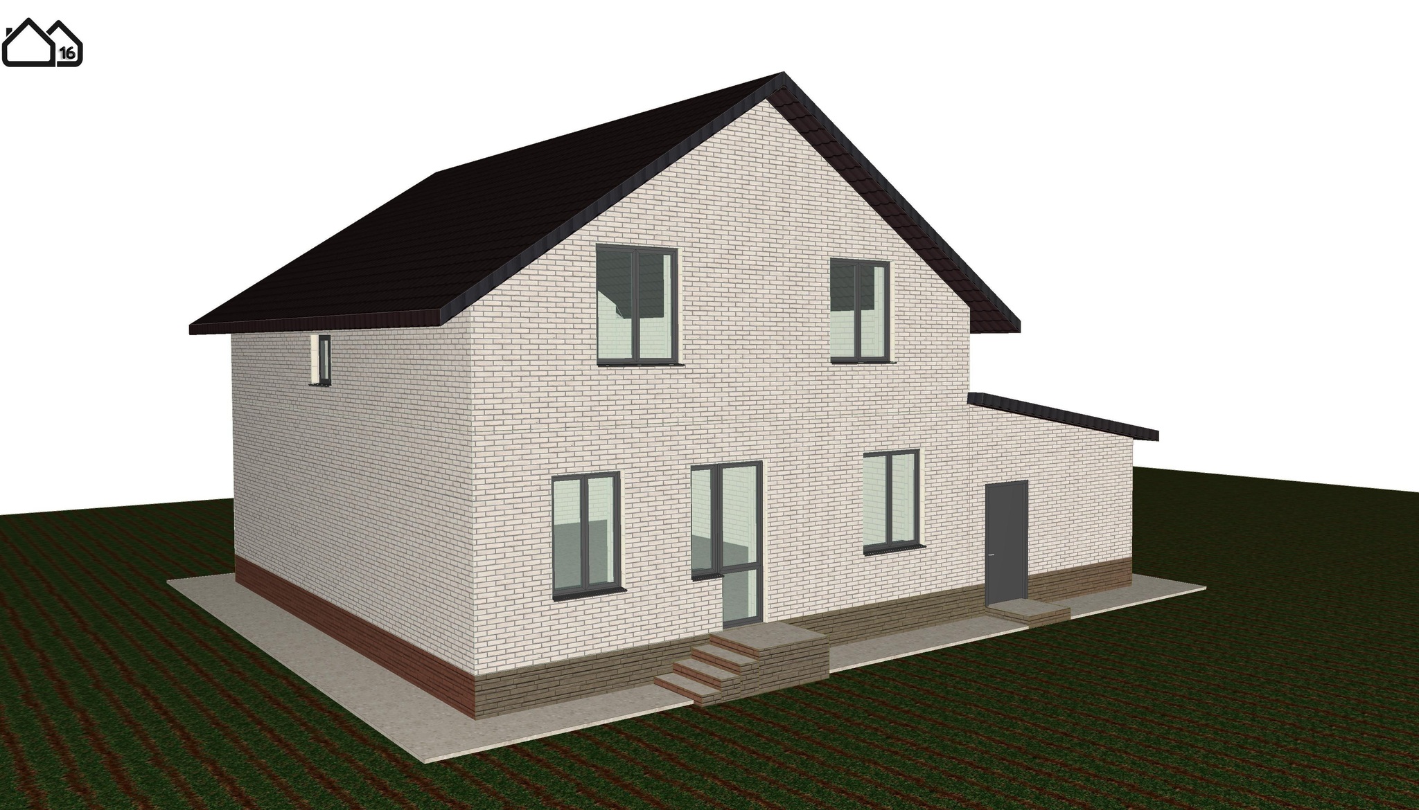 Two-storey mansard house with an area of ??210 sq.m. with garage for two cars - My, Project, Kazan, Tatarstan, Design, Architecture, Building, Longpost